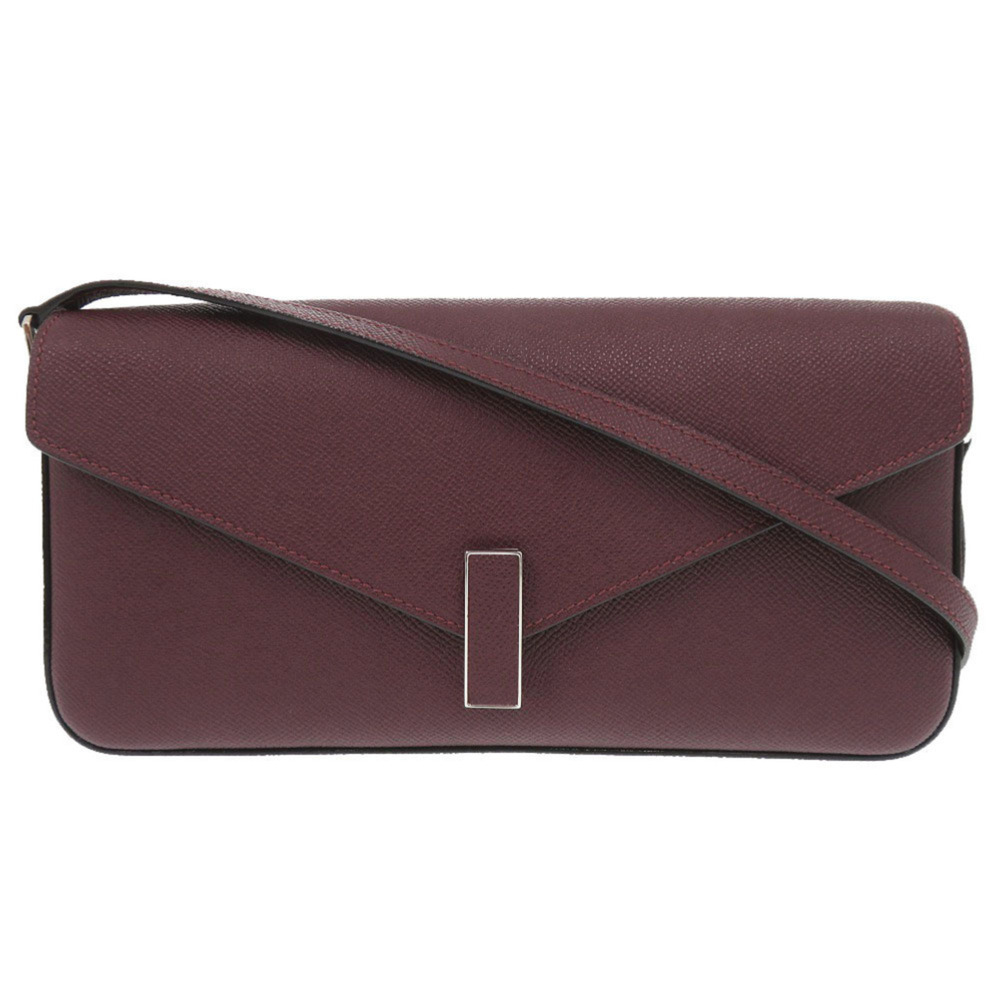Valextra Iside Leather Amarante 3-Way Shoulder Bag Clutch 0190Valextra